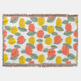 Cobertor Coral e Flores Douradas