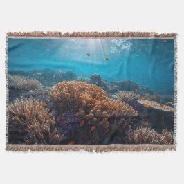 Cobertor Coral Reef Throw Blanket