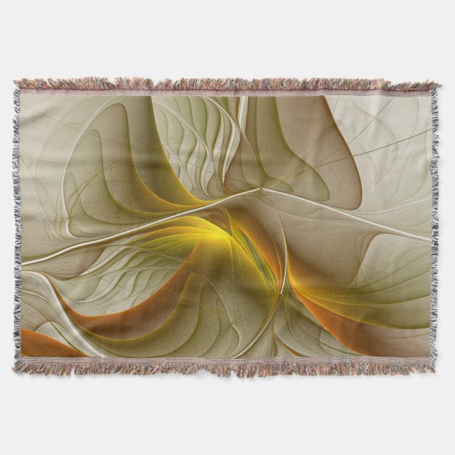 Cobertor Cores de Metais Preciosos, Arte Abstrata Fractal (Frente)