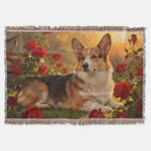 Cobertor Corgi nas Rosas VI
