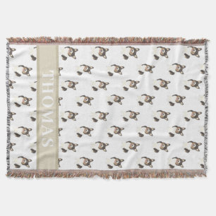 Cobertor Corgi Personalizado (Tricolor Cabeça Preta)