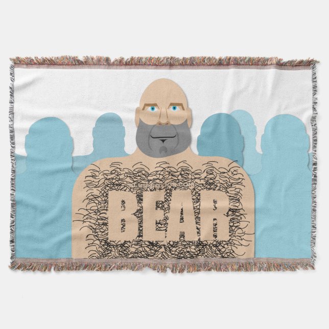 Cobertor Corpo peludo de SlipperyJoe, homem de ursos peludo (Frente)