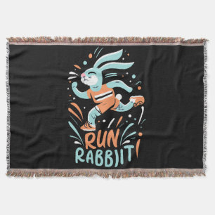 Cobertor correr coelho maratona corredor coelhinho fofo