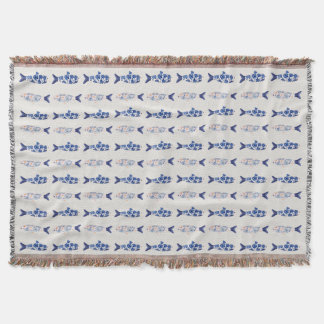 Cobertor Cortina de Banho com Padrão de Peixe Azul Estilo C