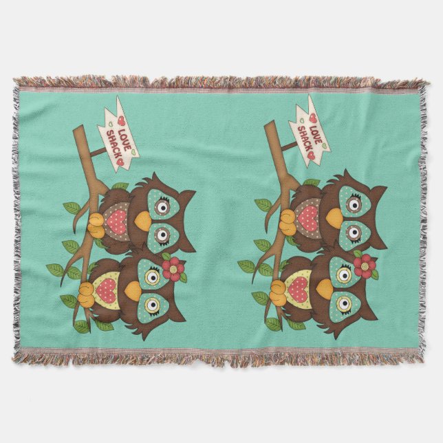 Cobertor Coruja Love design Blanket (Frente)