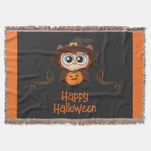Cobertor Coruja/Queda/Outono/Halloween/abóbora