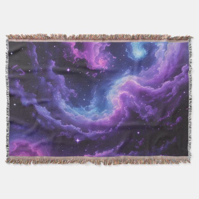 Cobertor Cosmic Galaxy Nebula Abstract Space Art (Frente)
