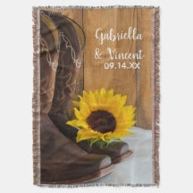 Country Sunflower Western Wedée Keepsaoket