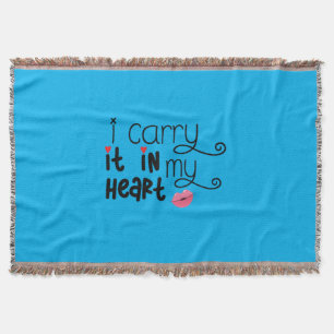 Cobertor Couple Gift I Carry It In My Heart