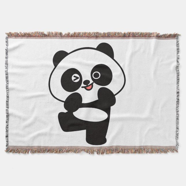 Cobertor Couverture Tissée Petit Panda Kawaii (Frente)