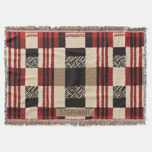Cobertor Cozy Knit Patchwork - Vintage Boho Autumn Style 2