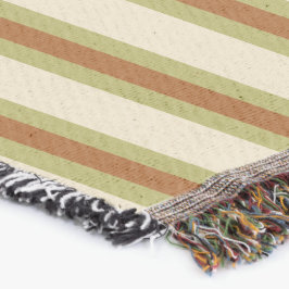 Cobertor Creme Dourado e Verde