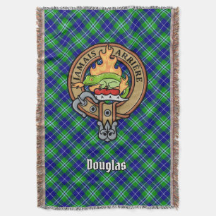 Cobertor Crest do Clã Douglas sobre Tartan