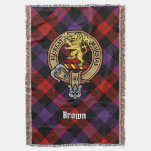 Cobertor Crestão do Clã Brown sobre Tartan