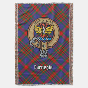 Cobertor Crestão do Clã Carnegie sobre Tartan