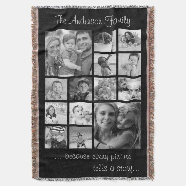 Cobertor Crie sua própria coleção personalizada de fotos da (Frente Vertical)