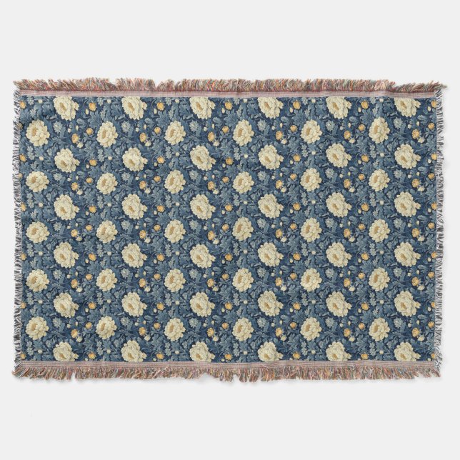 Cobertor Crisântemos Brancos (Frente)