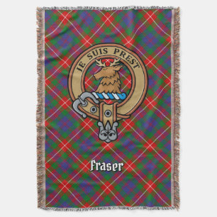 Cobertor Crista do clã Fraser de Lovat sobre Tartan