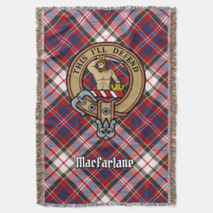 Cobertor Crista do Clã MacFarlane sobre Tartan de Gala