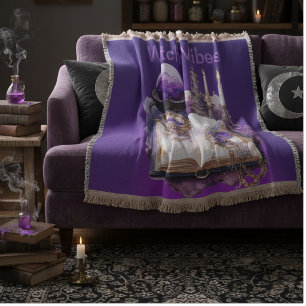 Cobertor Cristal Púrpura Místico e Design Inspirado em Taro