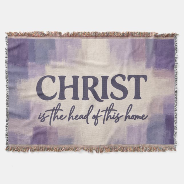Cobertor CRISTO É a Cabeça Desta Casa | Cristão (Frente)