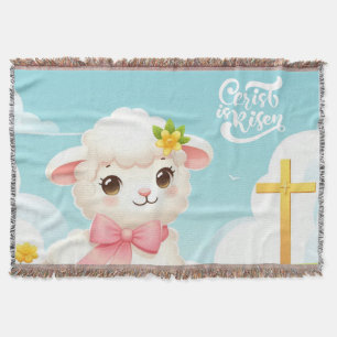 Cobertor Cristo/Páscoa/cordeiro/cruz