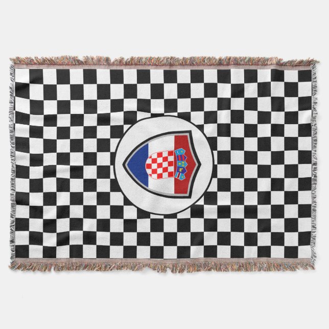 Cobertor Croatian flag throw blanket (Frente)