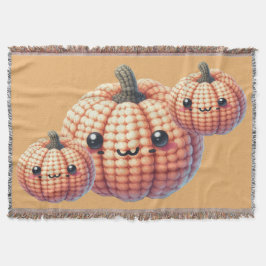Cobertor Crochet Cute Pumpkin