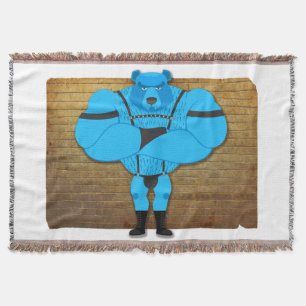 Cobertor Cueca de couro desenho animado de urso gay musculo