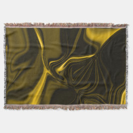 Cobertor Curvas amarelas ou dourados em musica.