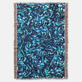 Cobertor Curvas azuis e cianas mimadas