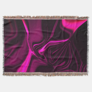 Cobertor Curvas cor-de-rosa ou roxas sobre fundo roxo escur