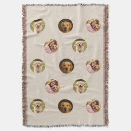 Cobertor Custom Pet Family Photo Mother's Day Blanket Beige