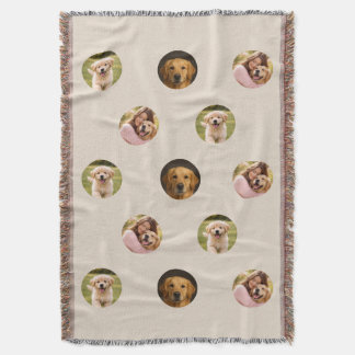 Cobertor Custom Pet Family Photo Mother's Day Blanket Beige