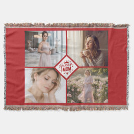 Cobertor Custom Queen Mom Photo Collage Keepsake