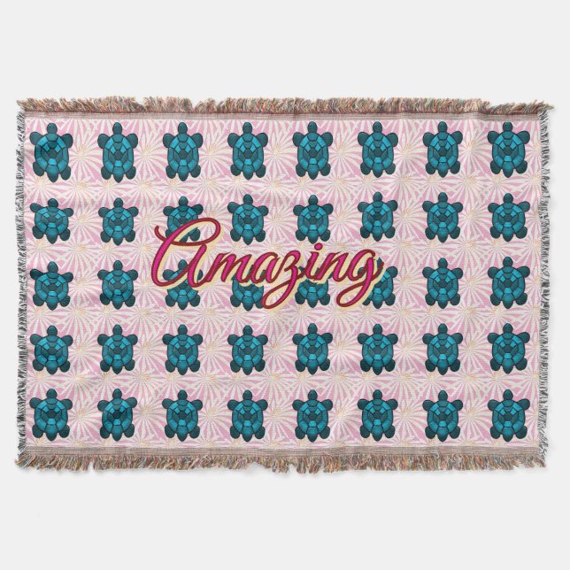 Cobertor Custom turtle pattern Sherpa Blanket (Frente)