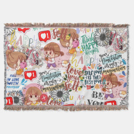 Cobertor Cute Motivational – Positive Quote Kawaii