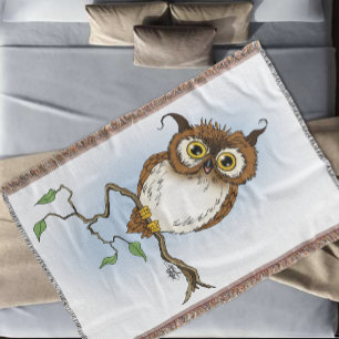 Cobertor Cute Owl Brown Hoot