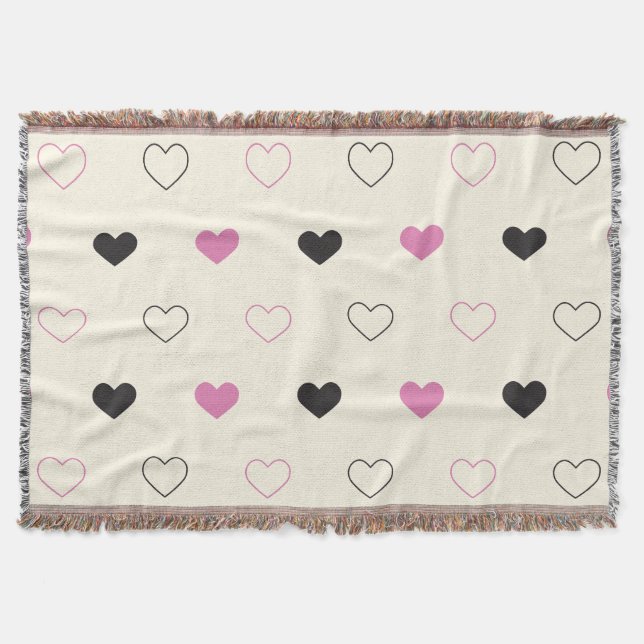 Cobertor Cute Simple Heart Pattern (Frente)