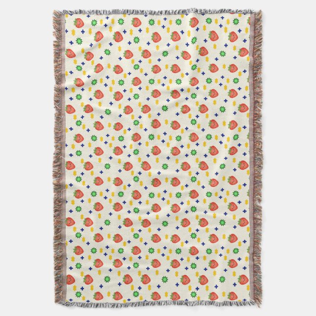 Cobertor Cute Strawberry Pattern (Frente Vertical)