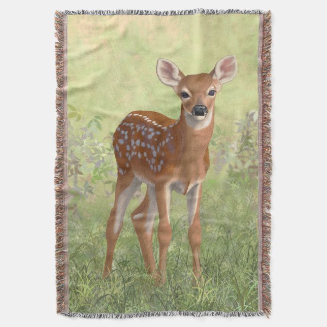 Cobertor Cute Whitetail Fawn (Frente Vertical)