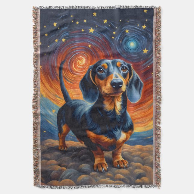 Cobertor Dachshund Artsy (Frente Vertical)