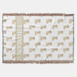 Cobertor Dachshund Creme Suave Personalizado