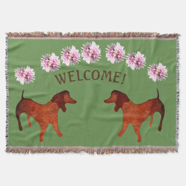 Cobertor Dachshund Lady dog (Frente)