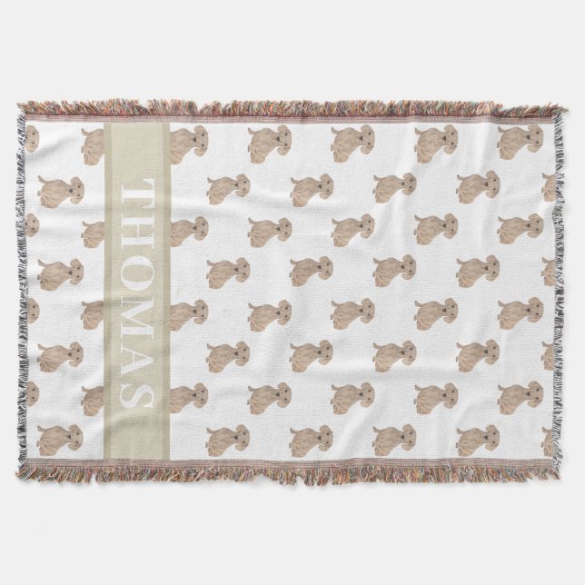 Cobertor Dachshund Personalizado (Pelo Curto, Vermelho) (Frente)