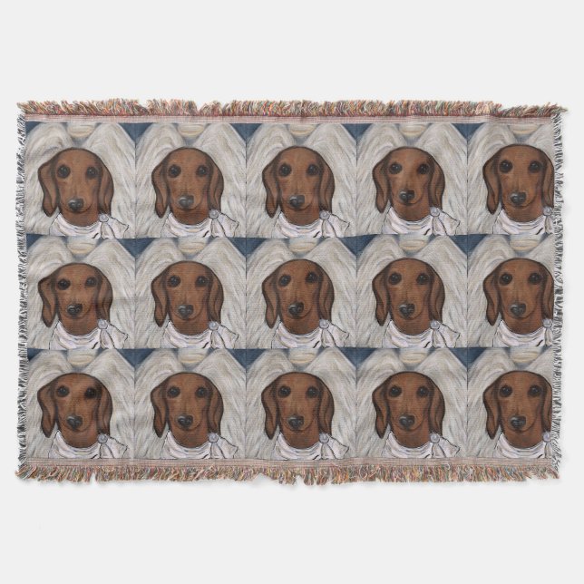 Cobertor Dachshund Vermelho (Frente)