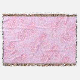 Cobertor Dahlias Em Rosa Suave