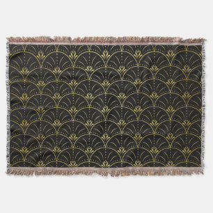 Cobertor Damasco elegante, design floral vintage.