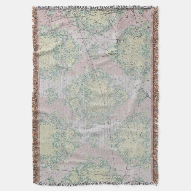 Cobertor Damask Grunge Elegance (Frente Vertical)