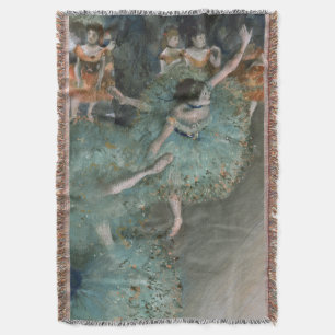 Cobertor Dançarino Balançando em Verde Edgar Degas